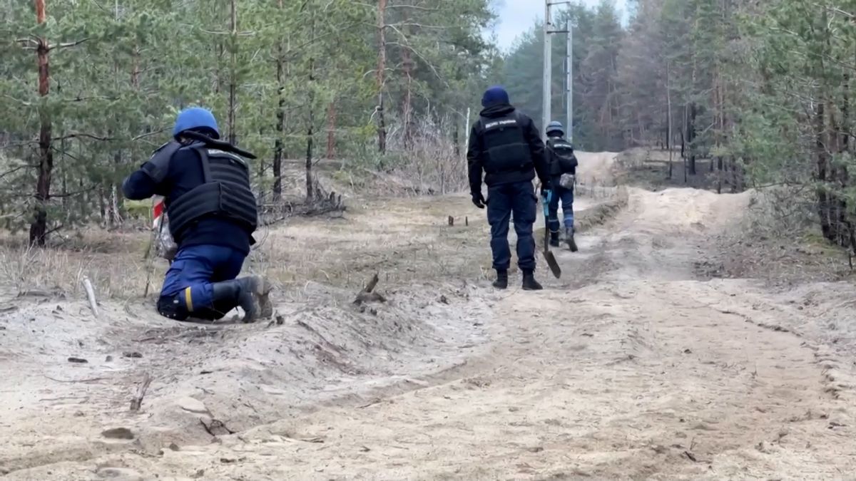 Ukrajinci čistili minová pole ručně, první obrannou linií přesto pronikli
